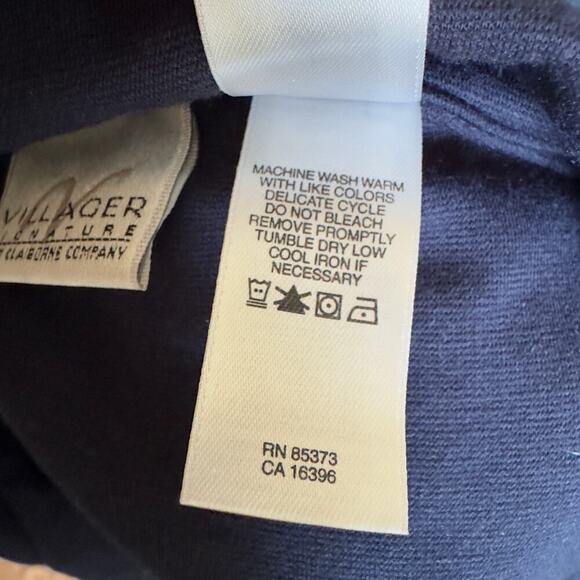 Villager Signature Dark Blue Button Down Shirt - Size 1X - Picture 5 of 6